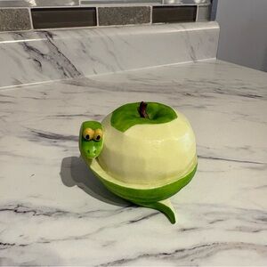 Enesco‎ Home Grown Green Apple Snake anthropomorphic figurine